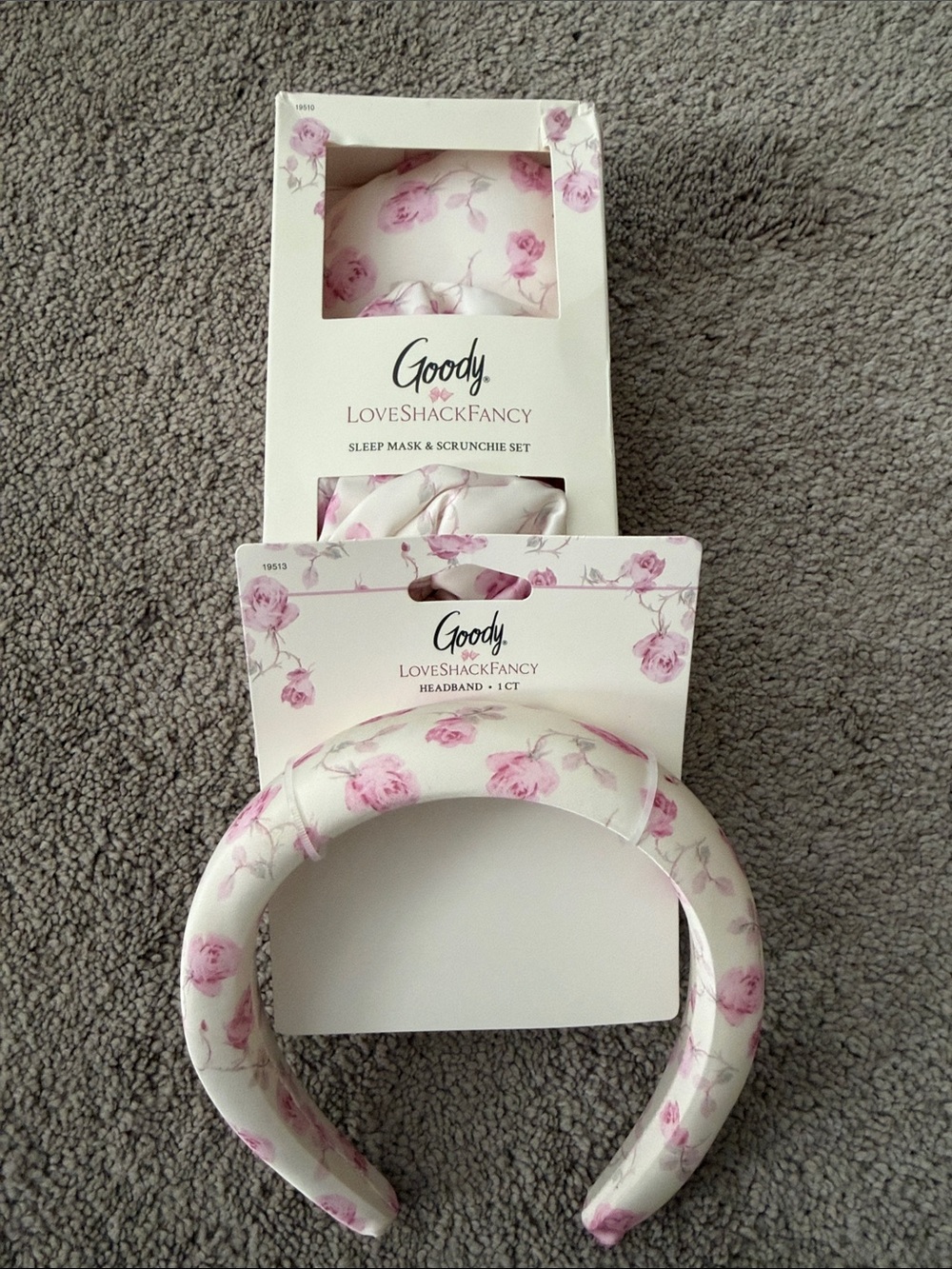 LoveShackFancy Pink Rose Floral Headband Set